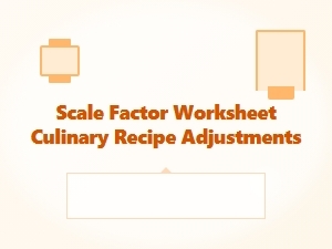 Cooking Up Perfect Proportions: Recipe Scaling Worksheets