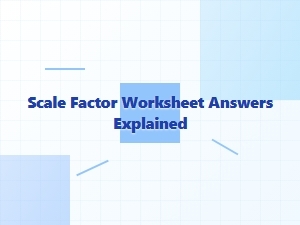 Understanding Scale Factor Worksheet Answers